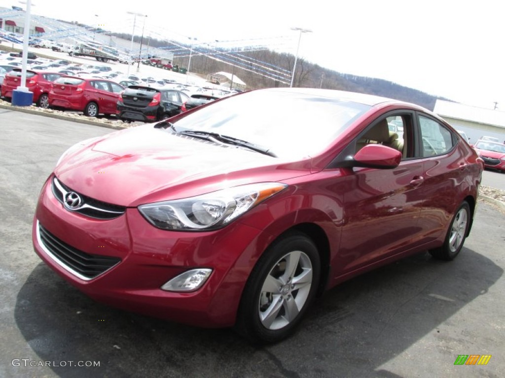 2013 Elantra GLS - Red Allure / Beige photo #3