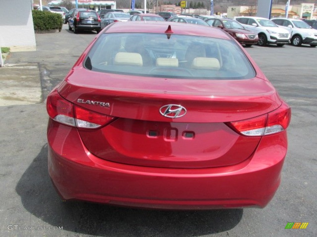 2013 Elantra GLS - Red Allure / Beige photo #4