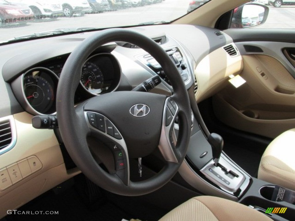 2013 Elantra GLS - Red Allure / Beige photo #5