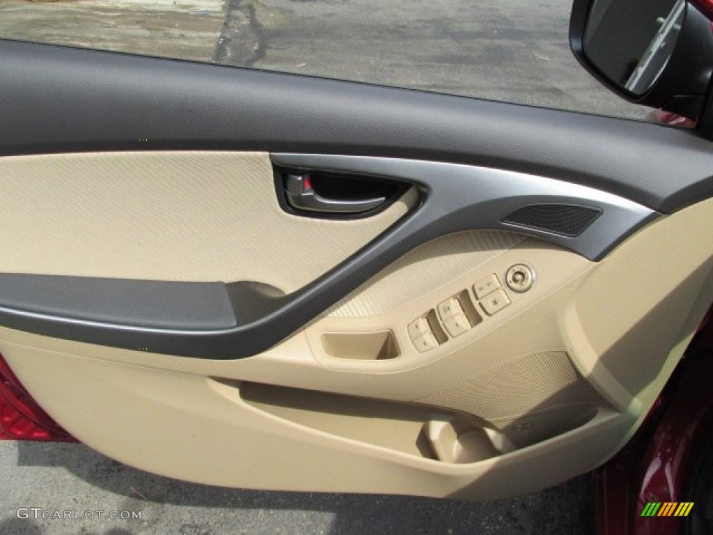2013 Elantra GLS - Red Allure / Beige photo #6