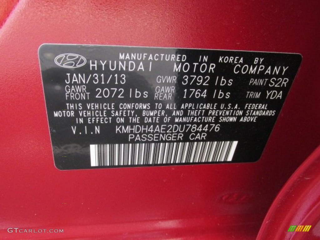 2013 Elantra GLS - Red Allure / Beige photo #10