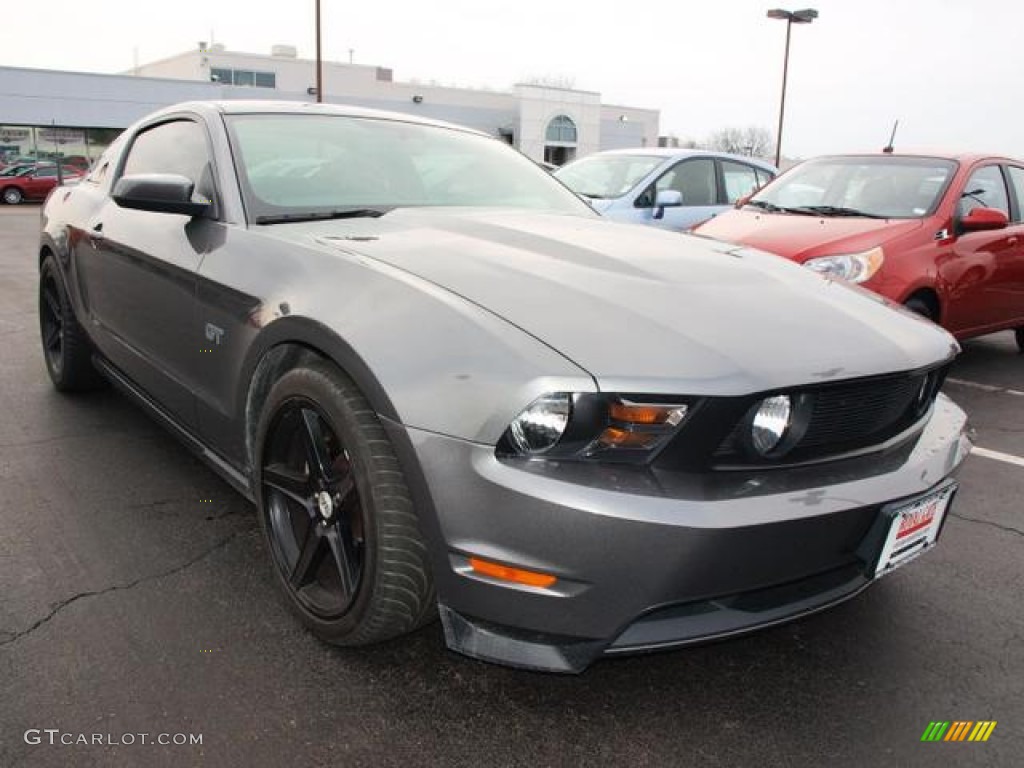 2010 Mustang GT Premium Coupe - Sterling Grey Metallic / Charcoal Black photo #2