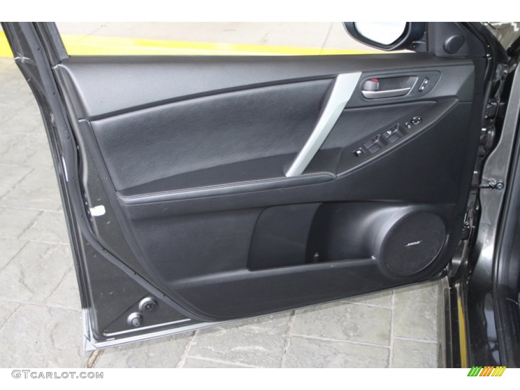 2011 Mazda MAZDA3 s Grand Touring 5 Door Black Door Panel Photo #79537145