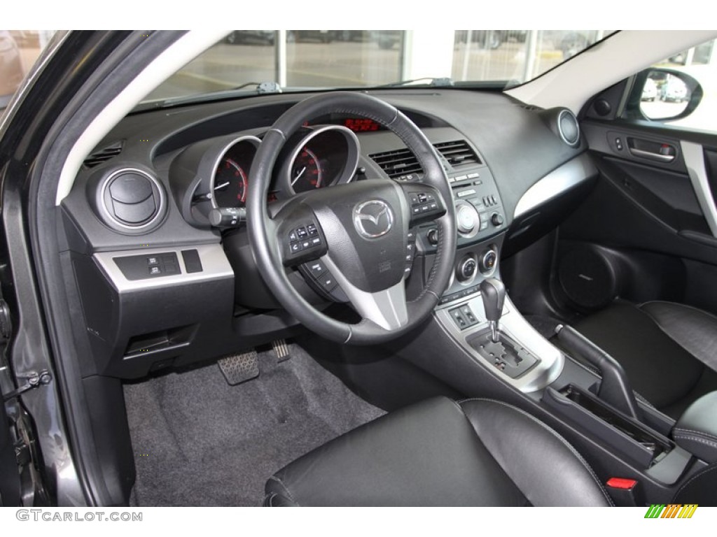 Black Interior 2011 Mazda MAZDA3 s Grand Touring 5 Door Photo #79537158