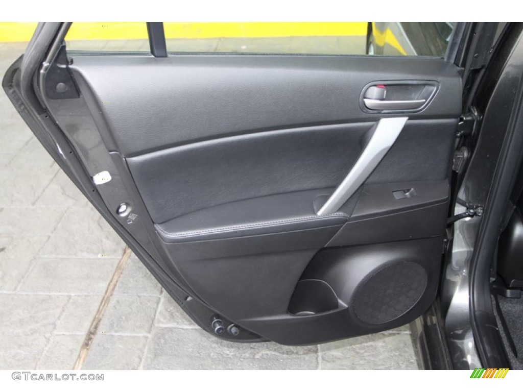 2011 Mazda MAZDA3 s Grand Touring 5 Door Black Door Panel Photo #79537186