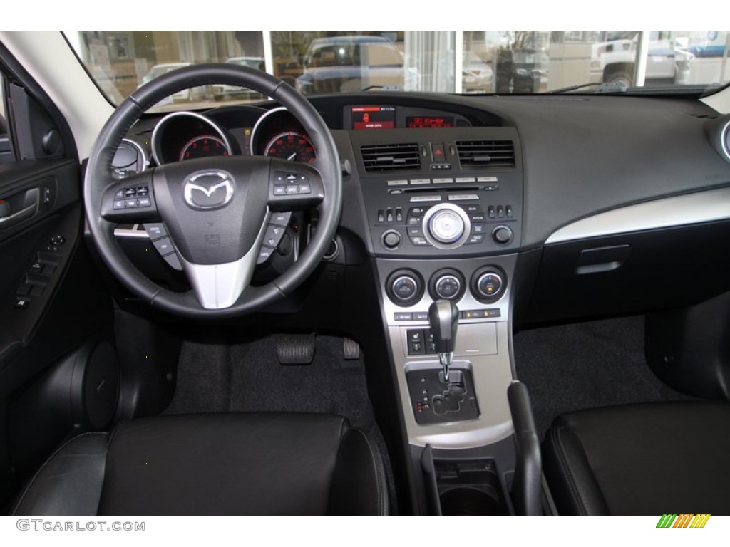 2011 Mazda MAZDA3 s Grand Touring 5 Door Black Dashboard Photo #79537234