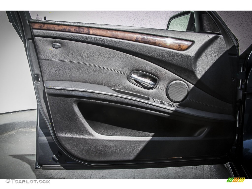 2009 BMW 5 Series 535i Sedan Black Door Panel Photo #79537701