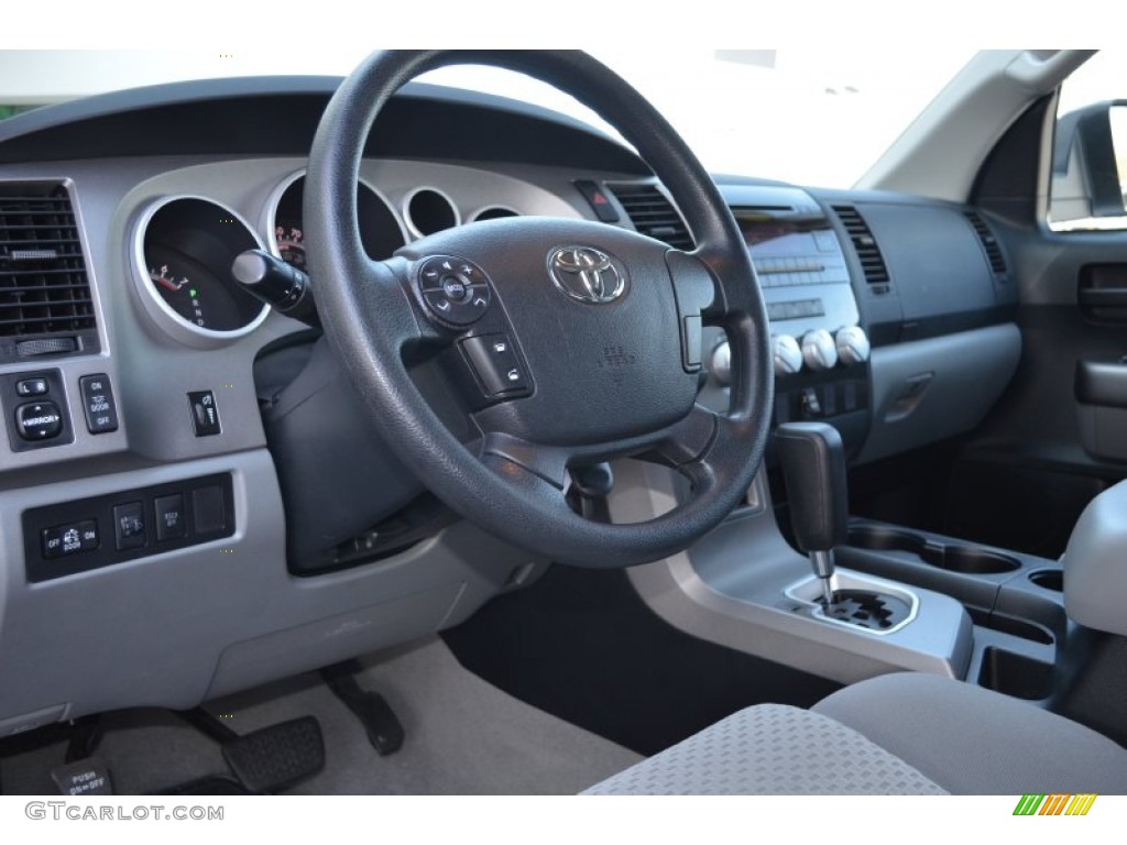 2010 Tundra TRD CrewMax - Super White / Graphite Gray photo #11