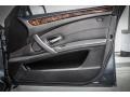 2009 BMW 5 Series Black Interior Door Panel Photo