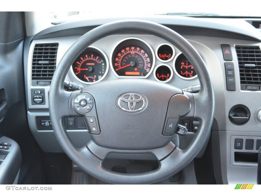 2010 Tundra TRD CrewMax - Super White / Graphite Gray photo #25