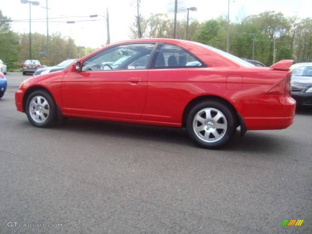 2003 Civic EX Coupe - Rallye Red / Black photo #2