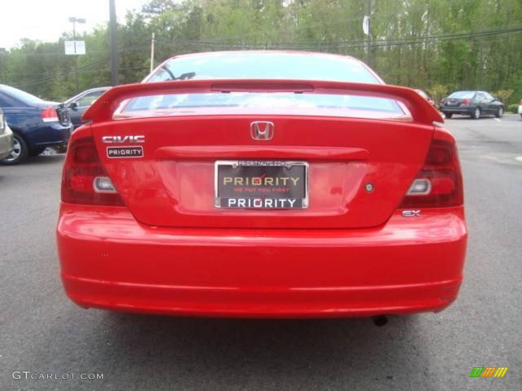 2003 Civic EX Coupe - Rallye Red / Black photo #4