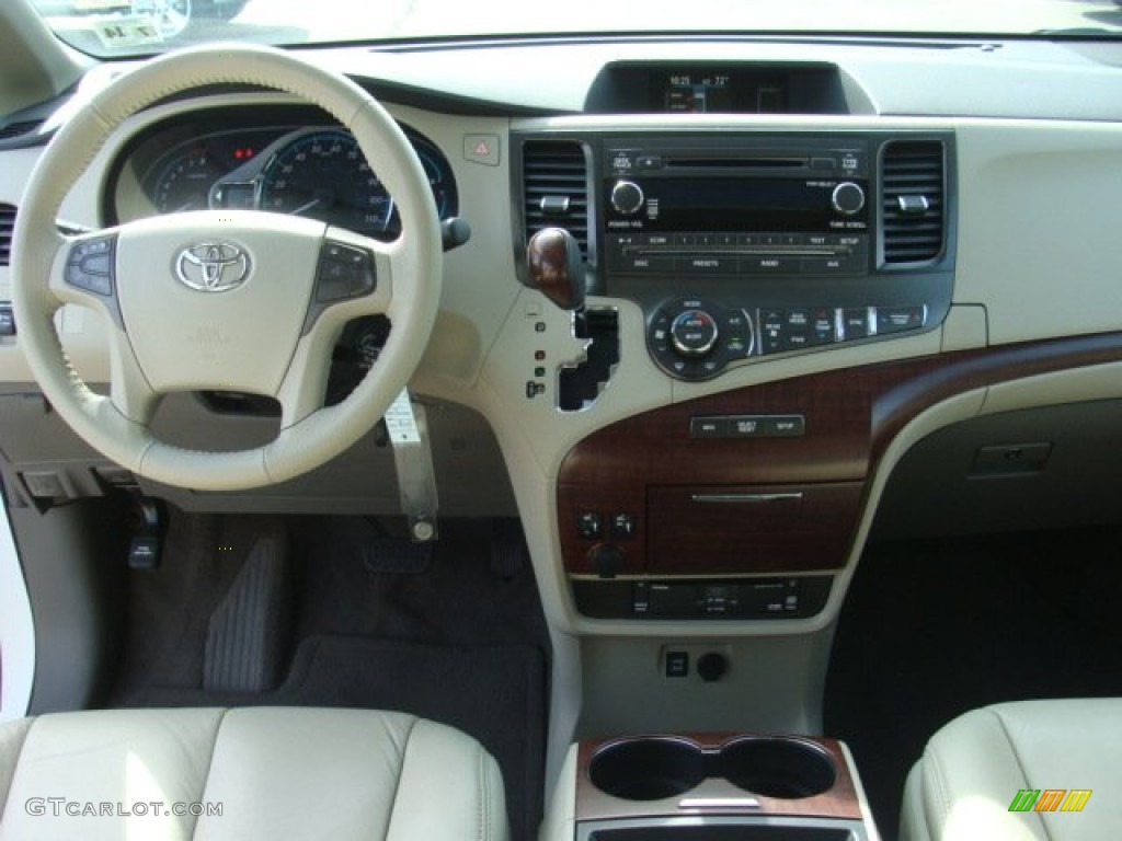 2011 Sienna XLE AWD - Super White / Bisque photo #9