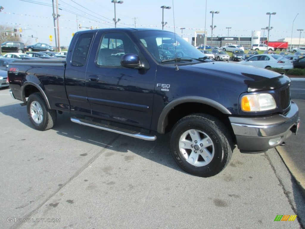 2002 F150 XLT SuperCab 4x4 - True Blue Metallic / Dark Graphite photo #1