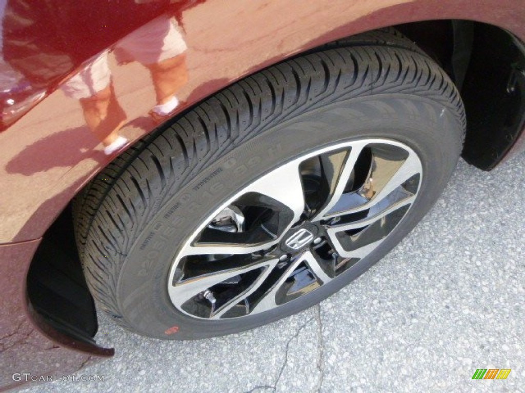 2013 Civic EX-L Sedan - Crimson Red Pearl / Beige photo #9