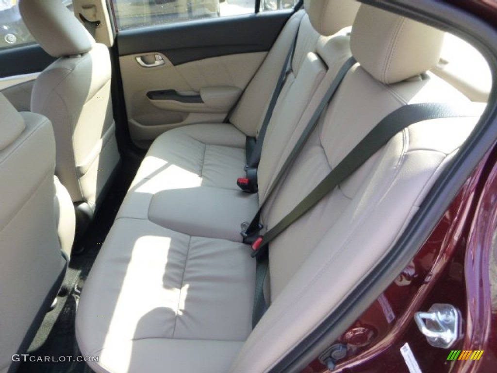 2013 Civic EX-L Sedan - Crimson Red Pearl / Beige photo #11