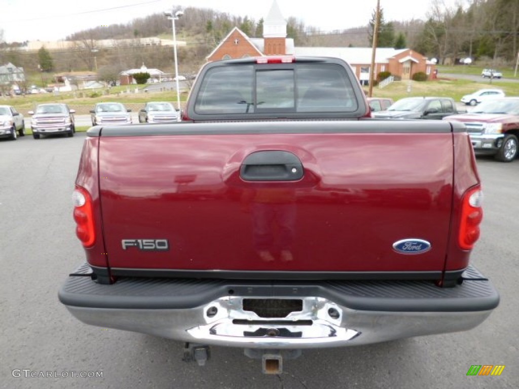 2003 F150 XLT Regular Cab 4x4 - Burgundy Red Metallic / Medium Graphite Grey photo #6