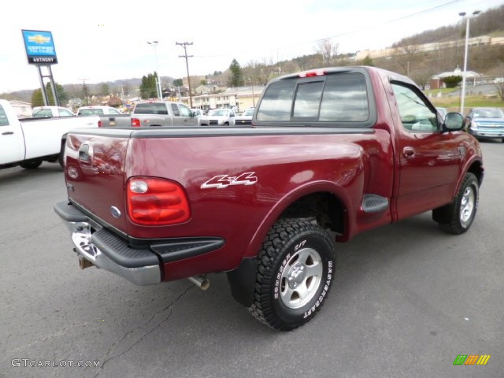 2003 F150 XLT Regular Cab 4x4 - Burgundy Red Metallic / Medium Graphite Grey photo #7