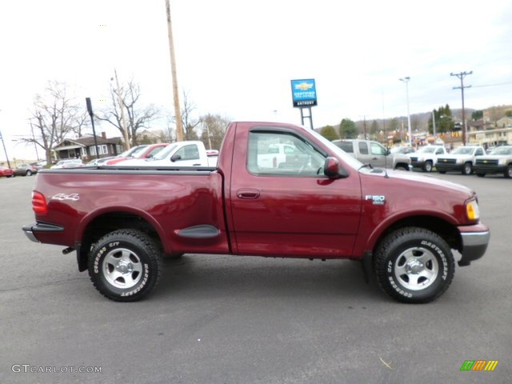 2003 F150 XLT Regular Cab 4x4 - Burgundy Red Metallic / Medium Graphite Grey photo #8