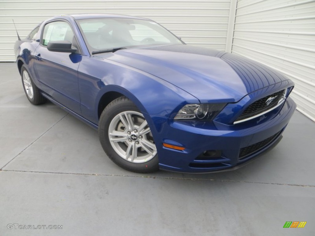 Deep Impact Blue 2014 Ford Mustang V6 Coupe Exterior Photo #79543164
