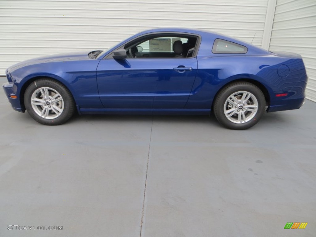 Deep Impact Blue 2014 Ford Mustang V6 Coupe Exterior Photo #79543234