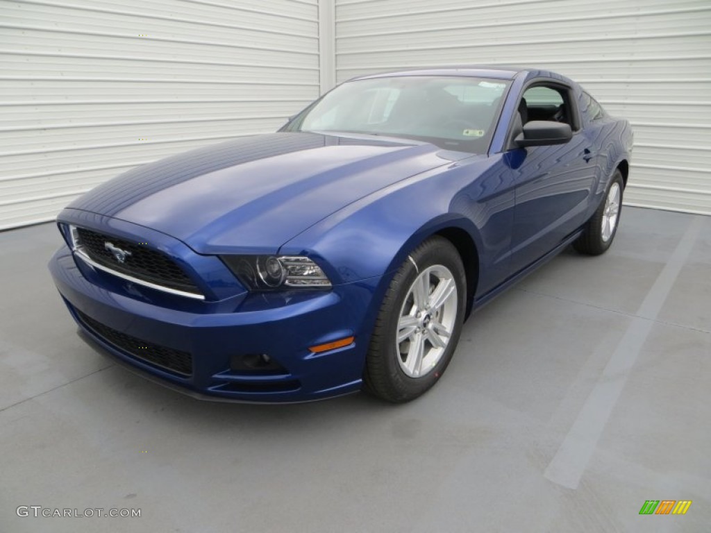 Deep Impact Blue 2014 Ford Mustang V6 Coupe Exterior Photo #79543249