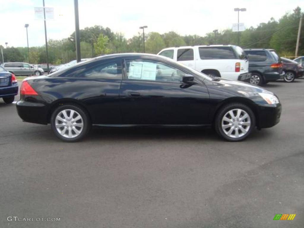 2006 Accord EX V6 Coupe - Nighthawk Black Pearl / Black photo #7