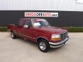 1995 Electric Currant Red Pearl Ford F150 XLT Extended Cab 4x4  photo #1