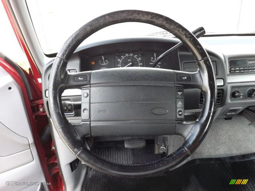 1995 Ford F150 XLT Extended Cab 4x4 Gray Steering Wheel Photo #79544572