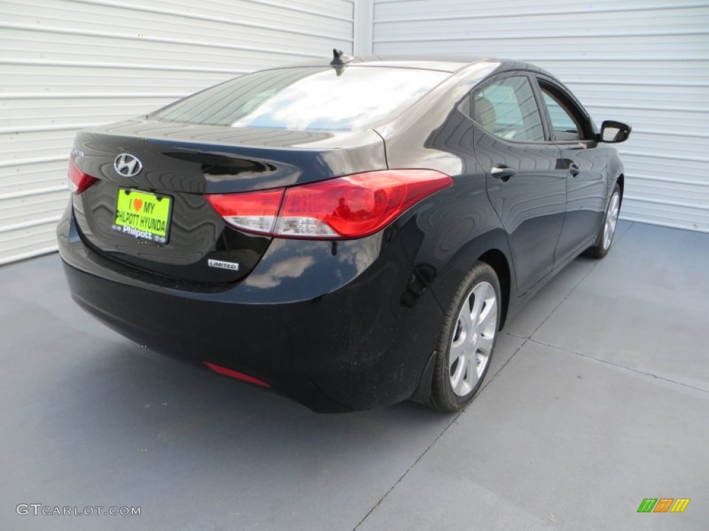 2013 Elantra Limited - Black / Beige photo #4