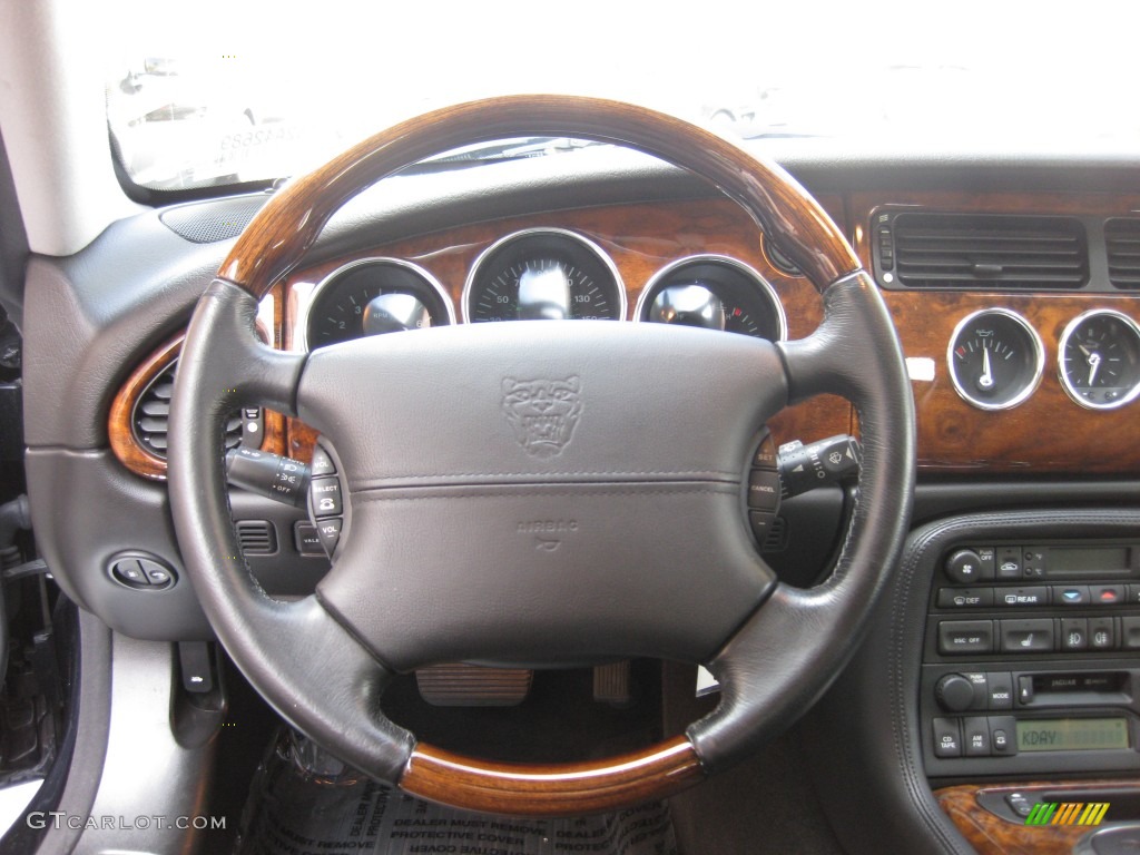2005 Jaguar XK XK8 Convertible Charcoal Steering Wheel Photo #79547374