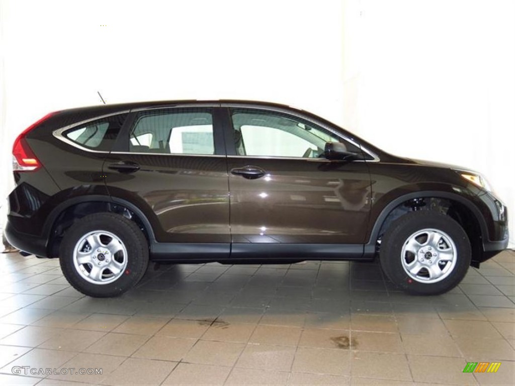 2013 CR-V LX AWD - Kona Coffee Metallic / Black photo #2