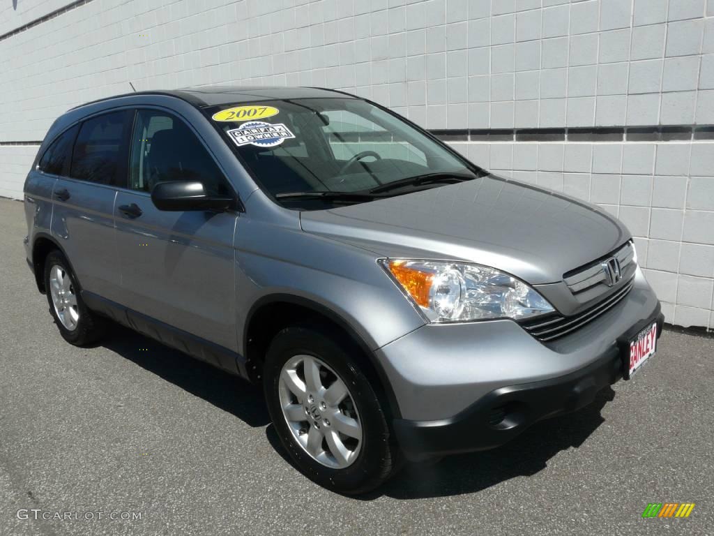 2007 CR-V EX 4WD - Whistler Silver Metallic / Black photo #2