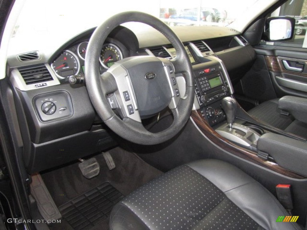 Ebony Black Interior 2008 Land Rover Range Rover Sport Supercharged Photo #79547953