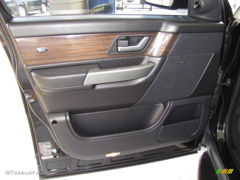 2008 Land Rover Range Rover Sport Supercharged Ebony Black Door Panel Photo #79548331
