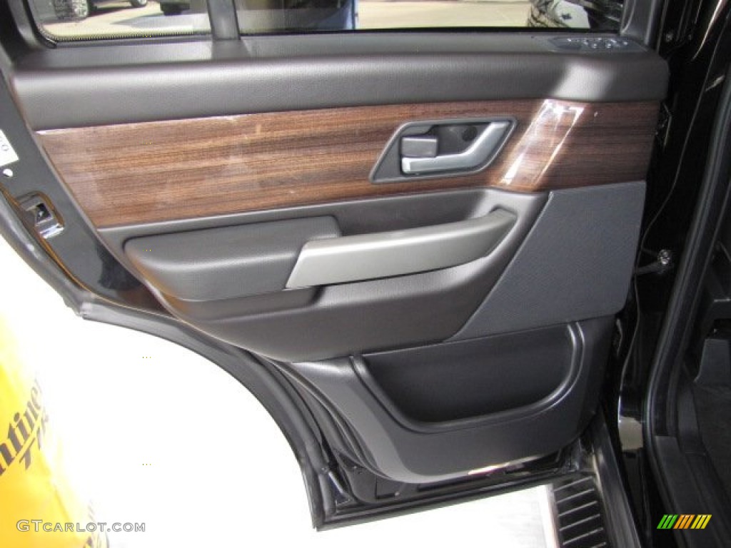 2008 Land Rover Range Rover Sport Supercharged Ebony Black Door Panel Photo #79548348