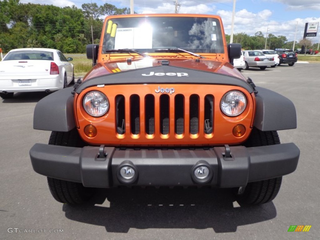 2011 Wrangler Sport S 4x4 - Mango Tango Pearl / Black photo #13