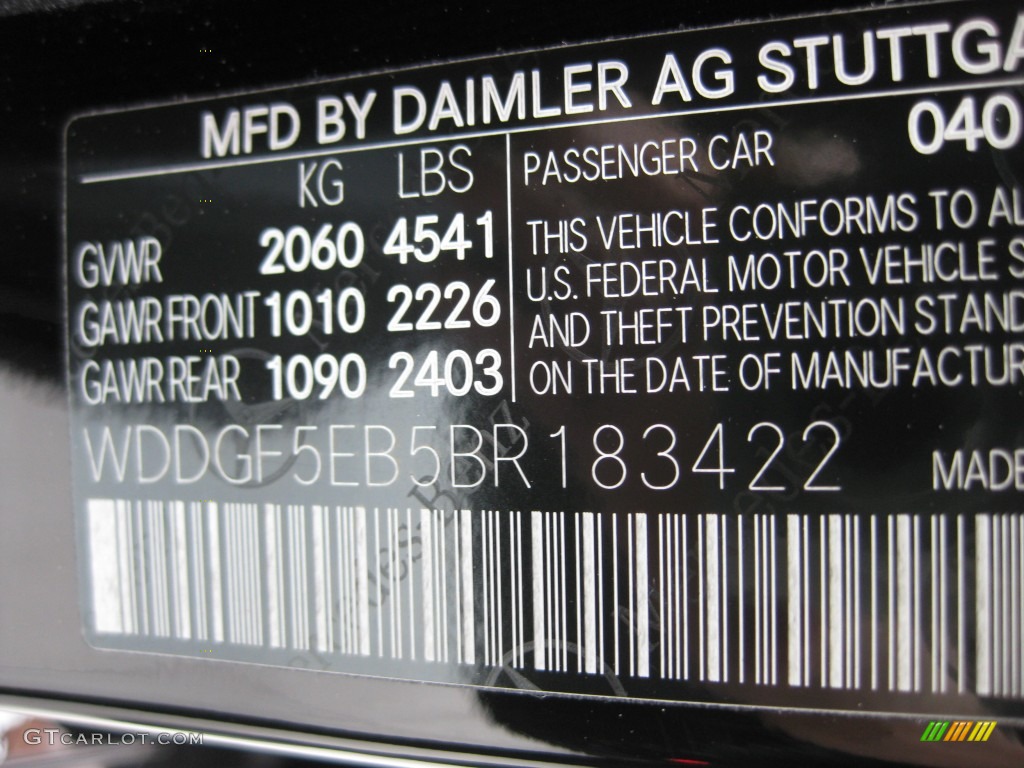 2011 C Color Code 040 for Black Photo #79550156