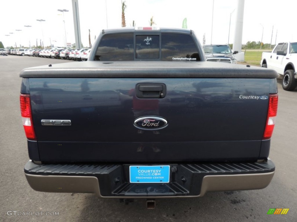 2006 F150 Lariat SuperCrew - Medium Wedgewood Blue Metallic / Tan photo #3