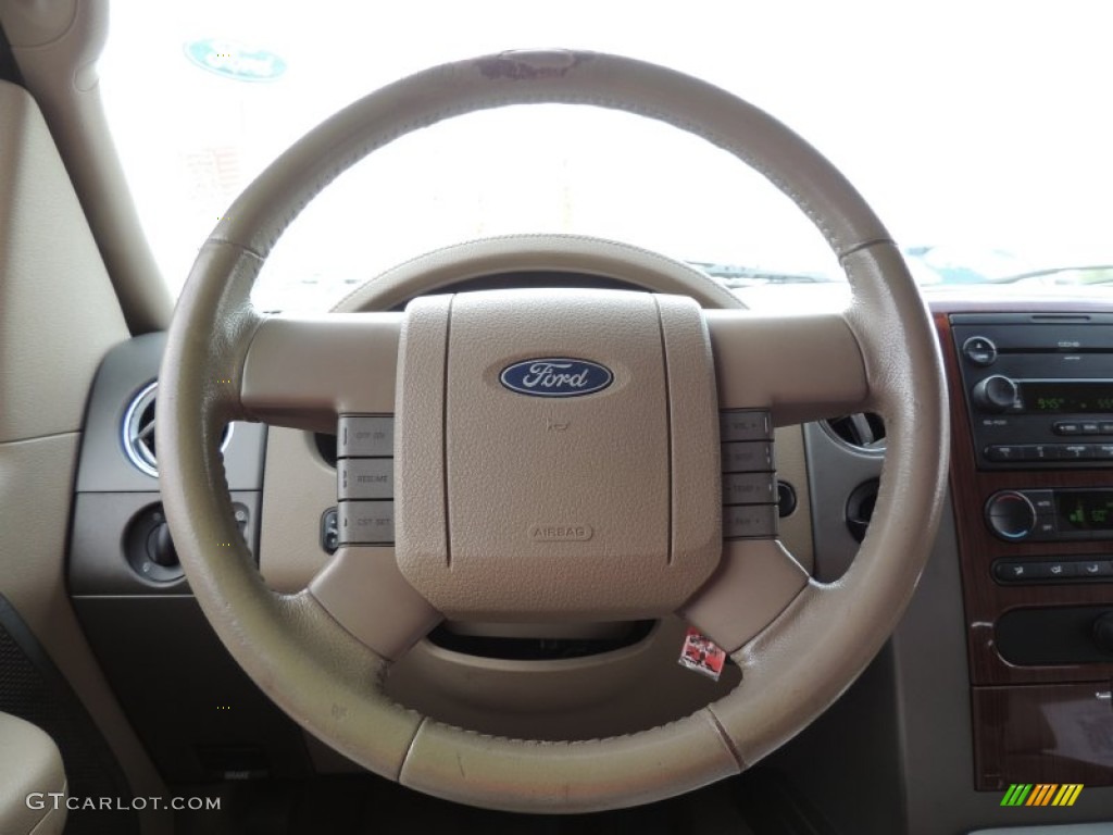 2006 F150 Lariat SuperCrew - Medium Wedgewood Blue Metallic / Tan photo #14