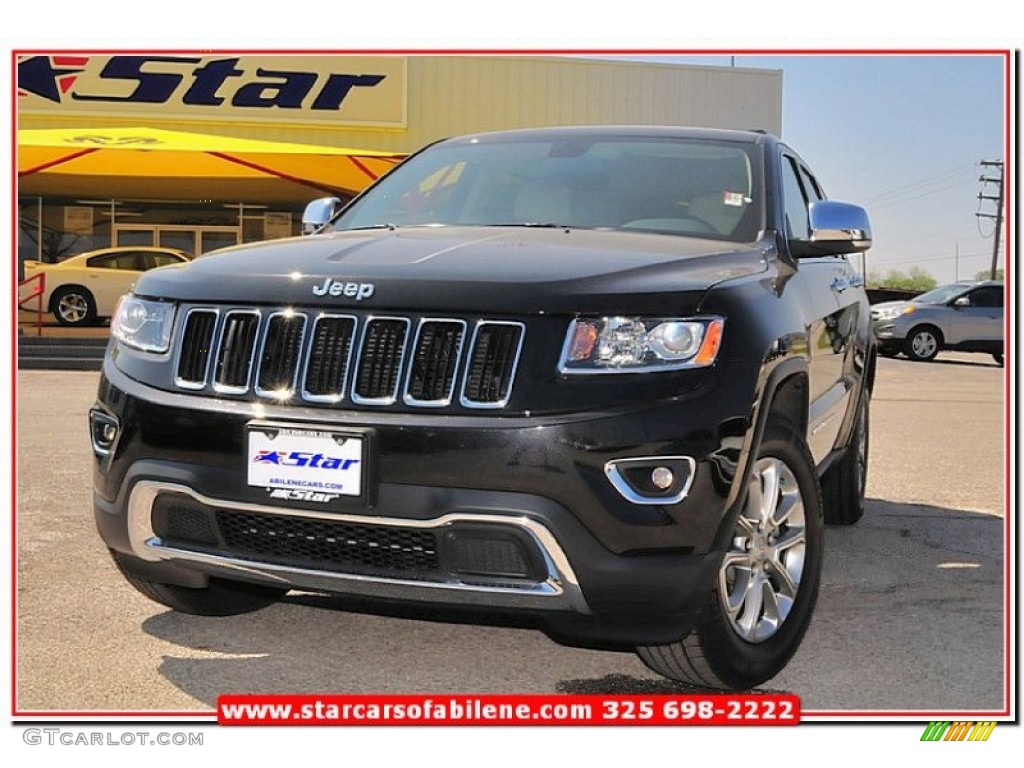 2014 Grand Cherokee Limited - Brilliant Black Crystal Pearl / New Zealand Black/Light Frost photo #1