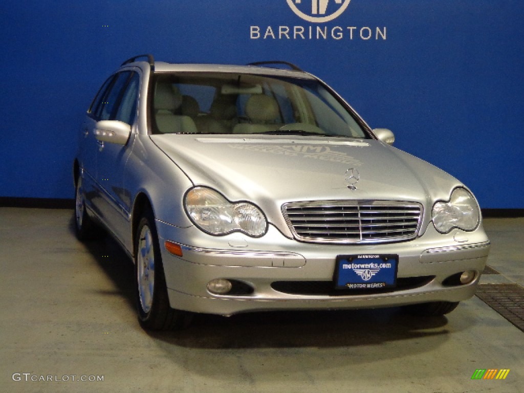 2002 C 320 Wagon - Brilliant Silver Metallic / Ash photo #1