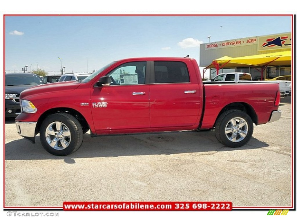 2013 1500 Lone Star Crew Cab 4x4 - Deep Cherry Red Pearl / Black/Diesel Gray photo #3