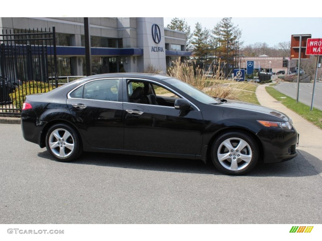 2010 TSX Sedan - Crystal Black Pearl / Ebony photo #3