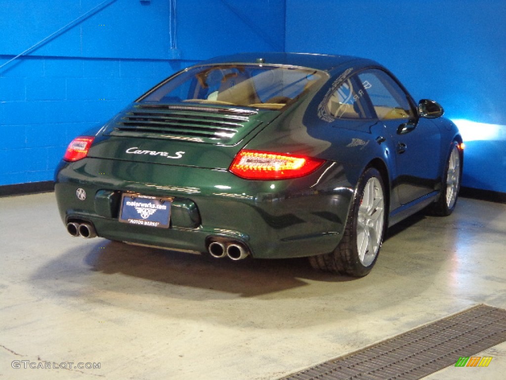 2009 911 Carrera S Coupe - Porsche Racing Green Metallic / Sand Beige photo #6