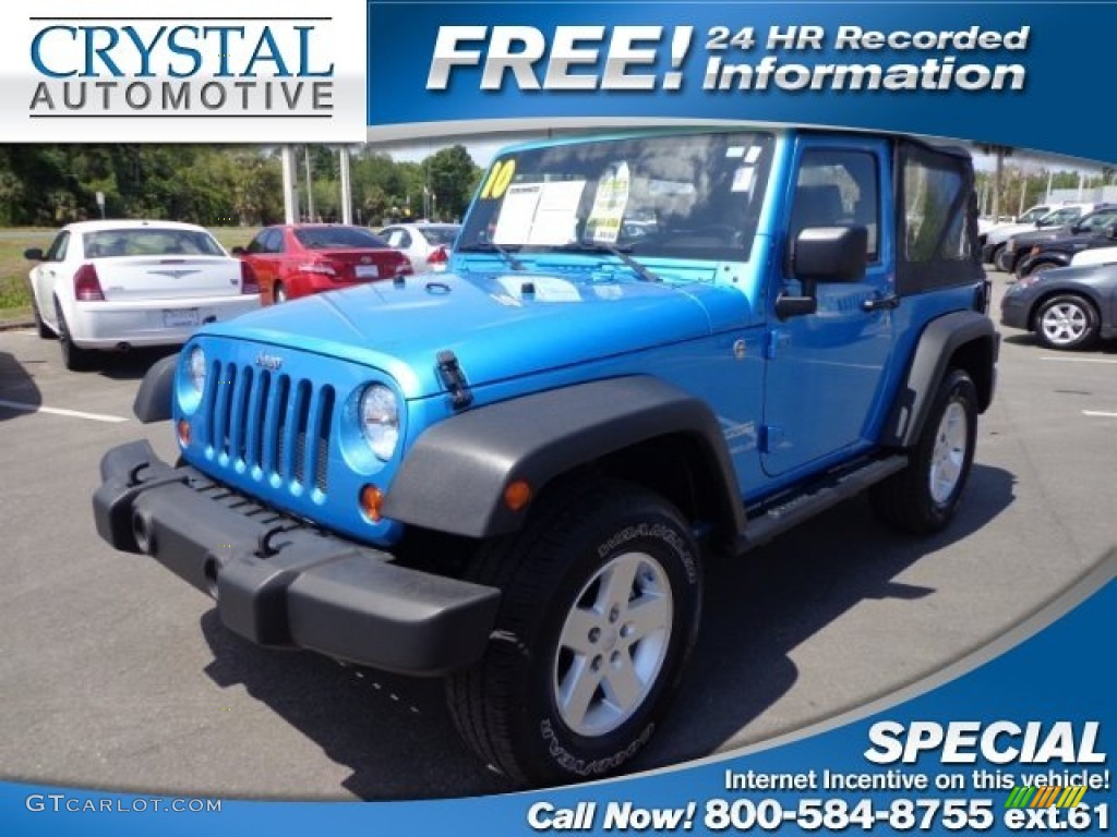 Surf Blue Pearl Jeep Wrangler