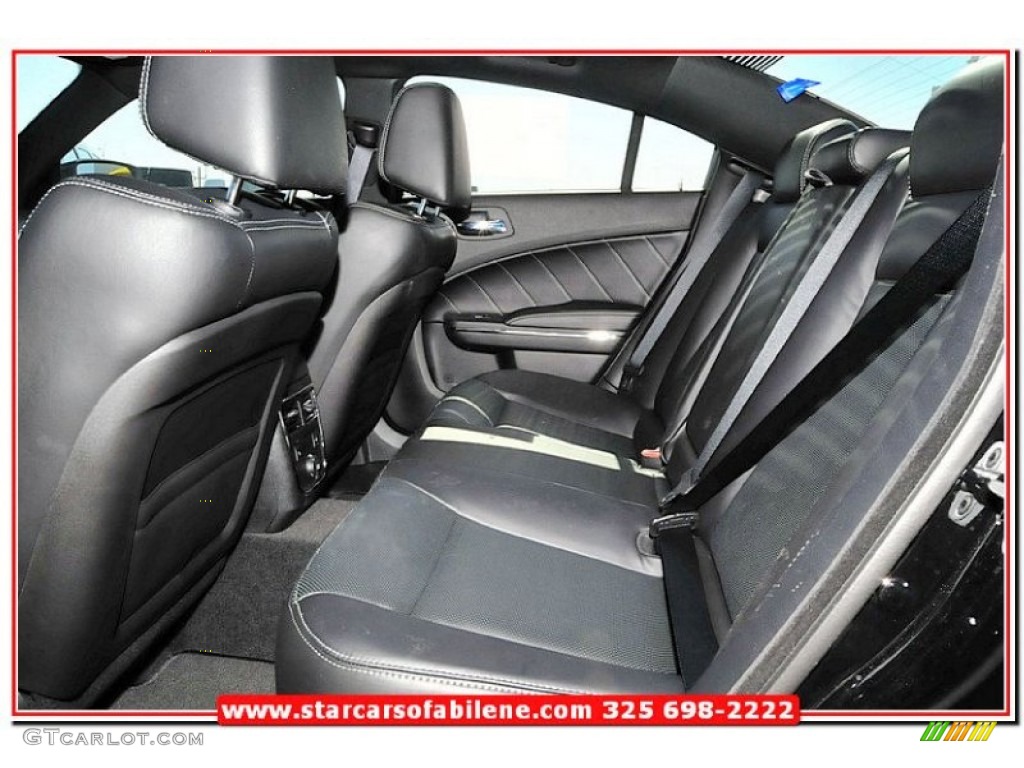2013 Charger R/T Max - Phantom Black Tri-Coat Pearl / Black photo #24