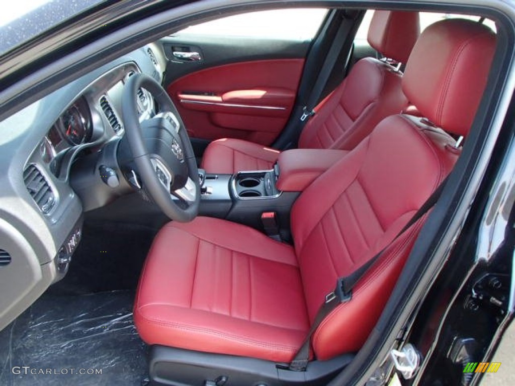 Black Red Interior 2013 Dodge Charger Sxt Plus Awd Photo