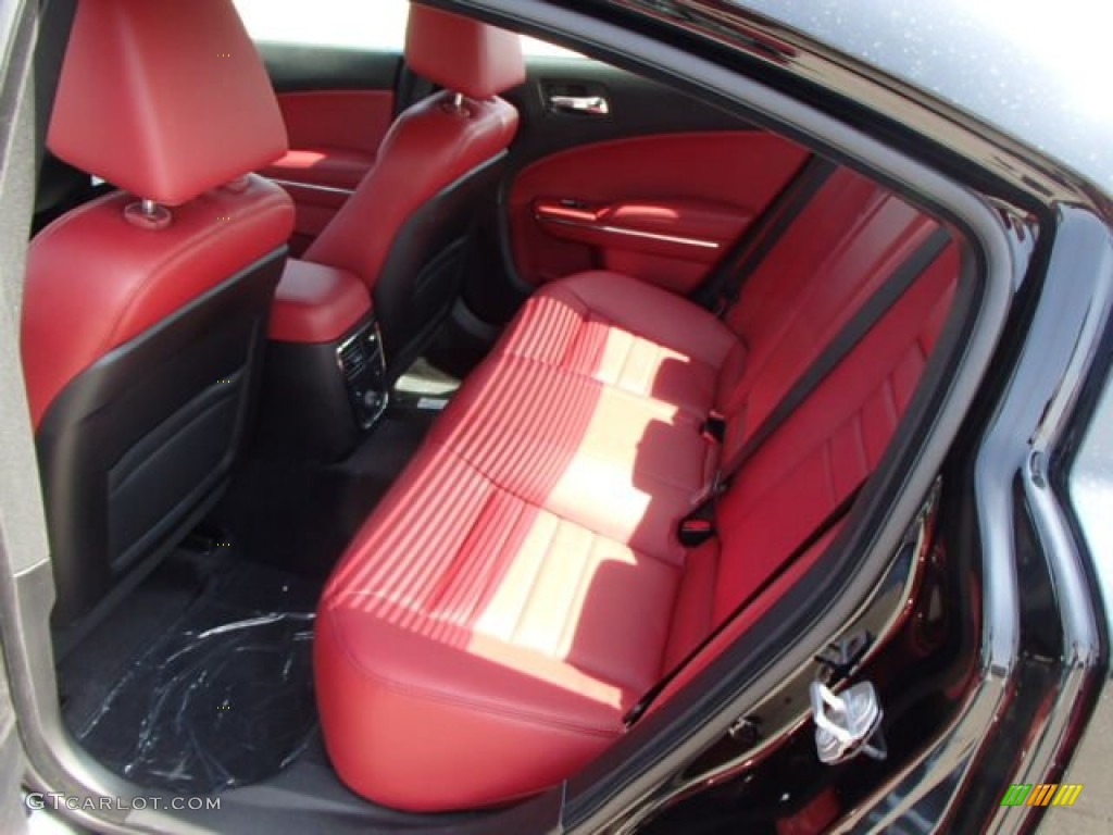 Black/Red Interior 2013 Dodge Charger SXT Plus AWD Photo #79560643