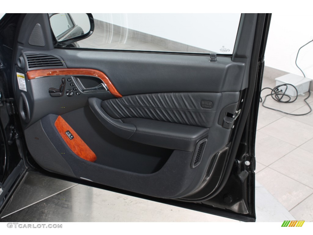2003 Mercedes-Benz S 430 Sedan Charcoal Door Panel Photo #79562485